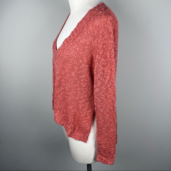 Like NEW-Somedays Lovin, V-neck Sweater, Long Back/Crop Front, See-Thru, XS - Picture 9 of 16